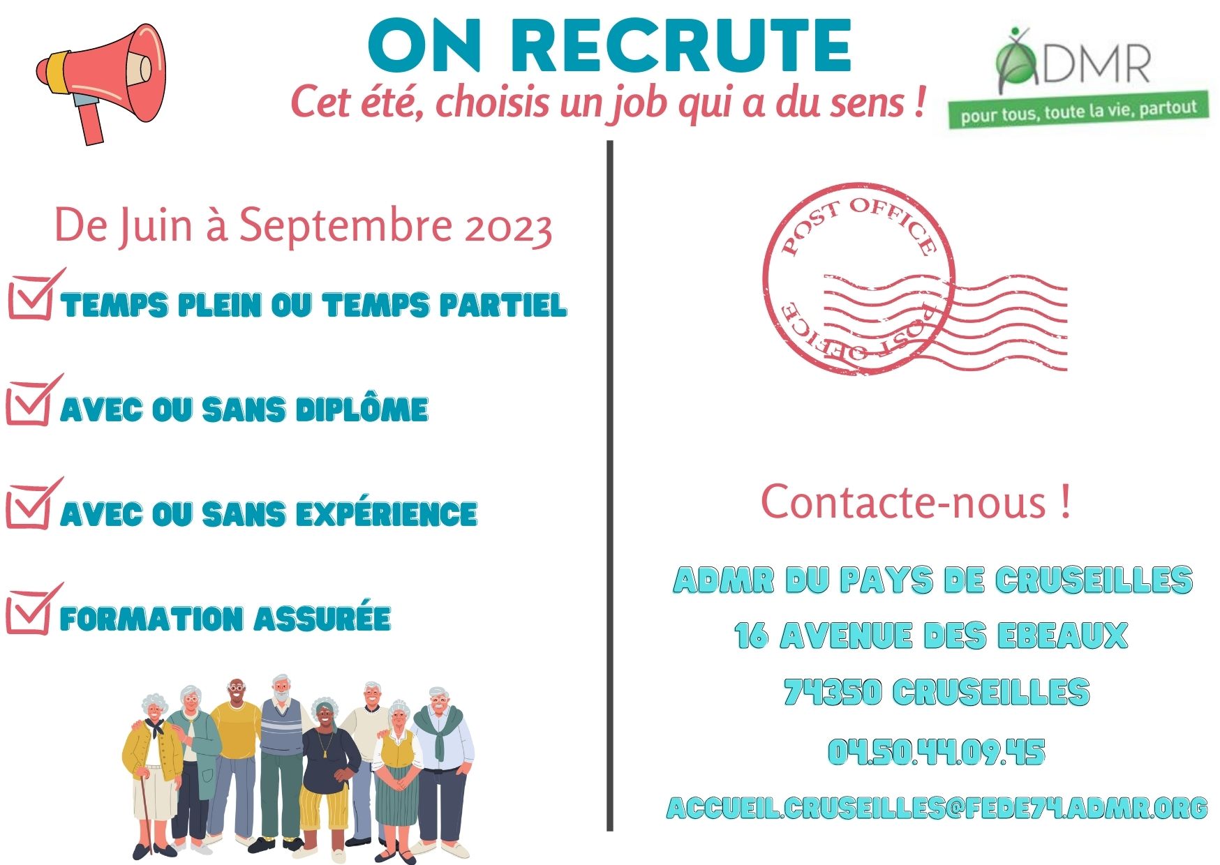 ADMR Portage job dété