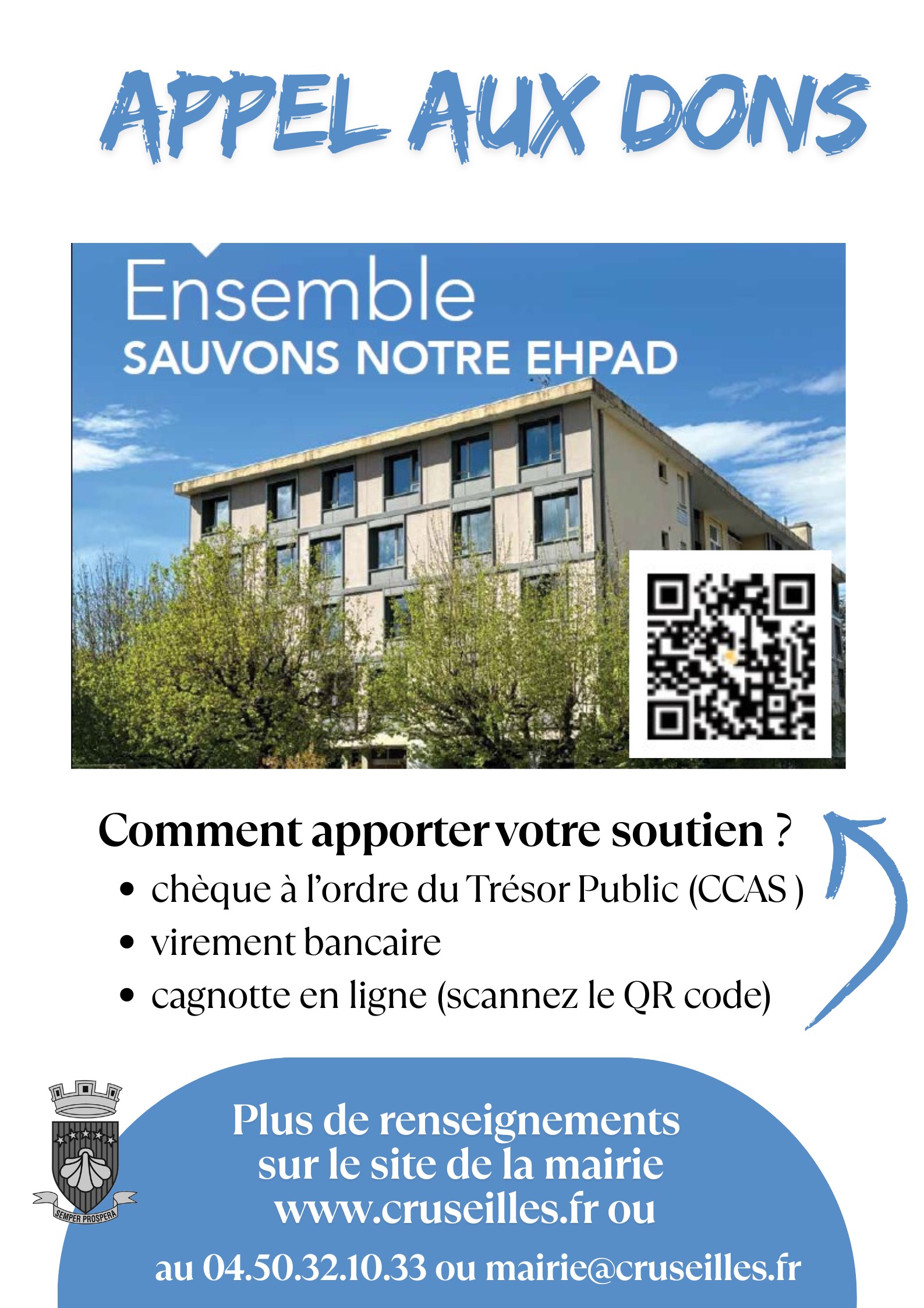 Appel aux dons pour lEHPAD