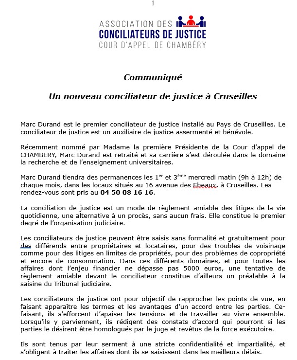 Conciliateur de Justice