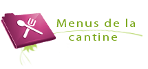 Les menus de la cantine